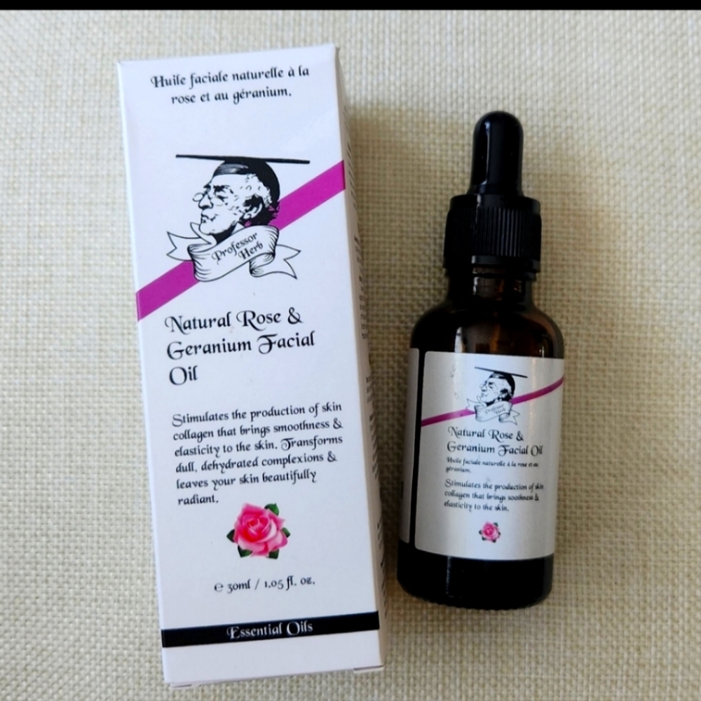 New!! Professor Herb Natural Rose & Geranium Facial Oil